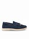 Δερμάτινα Γυναικεία Loafers σε Μπλε Χρώμα