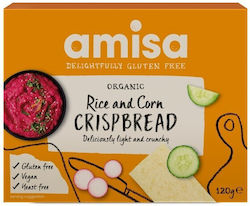 Organic Gluten-free Rice Corn Crispbread 120g Amisa
