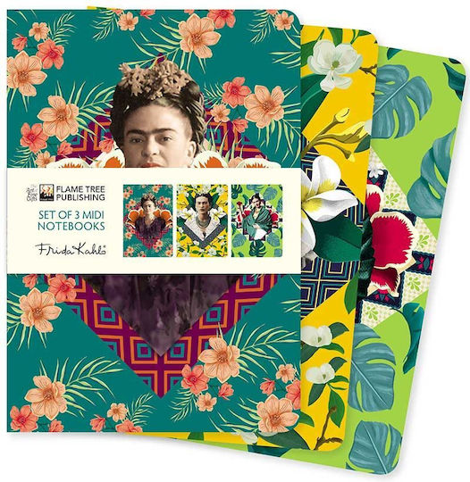 Flame Tree Set of 3 B6 Notebooks with White Pages (Miscellaneous Designs)
