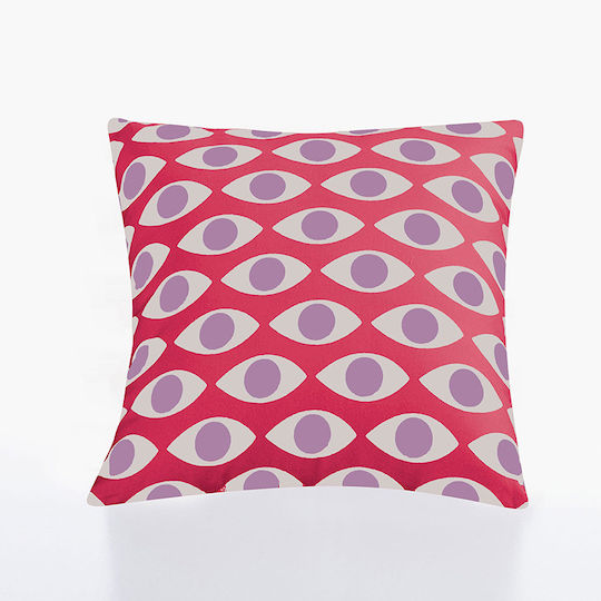 Nef-Nef Homeware Decorative Pillow Case Option in 100% Cotton Fuchsia 40x40cm