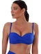 Strapless Bikini Top D Cup Μπλε Ρουά
