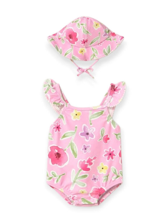 Mayoral Kinder Badebekleidung-Set mit Schirm Rosa