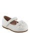 Kids Pumps & Ballerinas Anatomic With Hoop & Loop Closure White