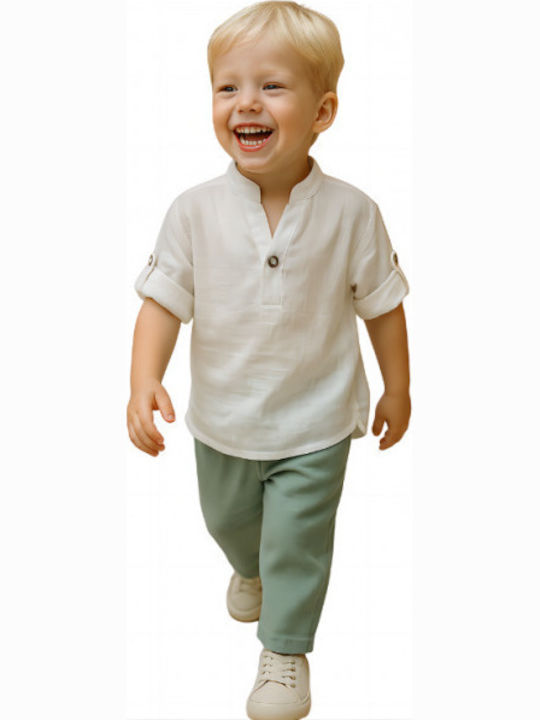 Serafino Pantalon Pentru Copii Verde-Verzui