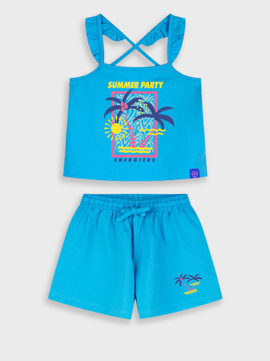Kids Set with Shorts Summer 2 Pieces Turquoise