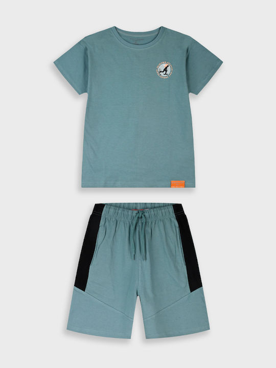 Energiers Kids Set with Shorts Dusty Green 2 Pieces