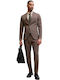 Men's Suit with Slim Fit Brown