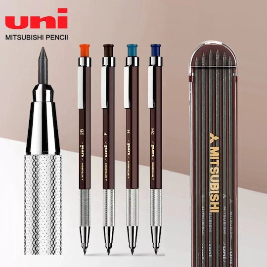 Uni Mitsubishi Mechanische Bleistift 2mm Mh-500 Mh500 Spitzen B