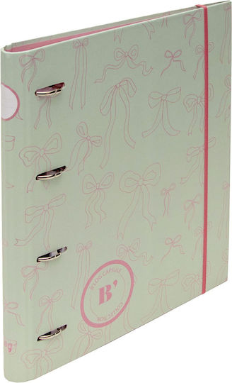 Binder 4 Rings Dividers A4 B'log Laces Green Ancor