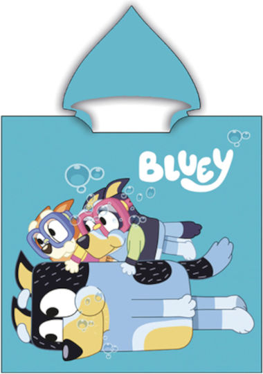 Poncho de Plajă pentru Copii Microfibră Bluey 55 x 110 cm