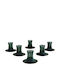 Hermia Set Of Green Glass Tea Cups 170ml 12 Pieces