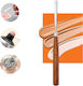 Flexible Gel & Nail Art Spatula Wooden Handle 15.5cm 2omo74