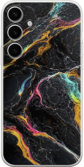 Cracked Marble Colorful Samsung Galaxy A55 5g Flexible TPU Transparent Silicone Case