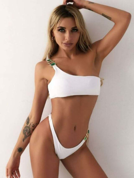 Set Bikini Brazil Alb