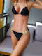 Set Bikini Dreieck & Brasilien Schwarz