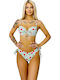 Set Bikini Floral Verde/Roșu