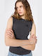 Women's Sleeveless Blouse Charcoal Gray
