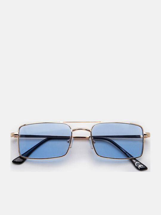 Luigi Unisex Sunglasses With Blue Metallic Frame And Blue Lens 4864506