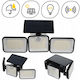 Likesmart Lampă Solară de Exterior 180 Led Senzor de Mișcare Pir Senzor de Amurg 3 Moduri de Iluminare Panou Solar 5.5v Ip65 Rezistent la Apă Unghi Reglabil Curte Grădină Alea Terasă 6000-7000k Negru
