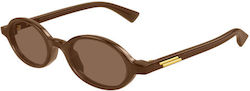 Bottega Veneta Sunglasses Brown With Horn-Rimmed Frame