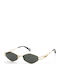 Zadig & Voltaire Women's Sunglasses With Gold Frame And Green Lens
