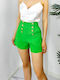 Women's High Waist Shorts Green
