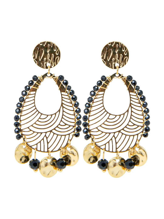 Women's Stud Earrings Impressive Stainless Steel Yellow Gold Plating Silverline 0130550601 Stainless Steel 0130550601
