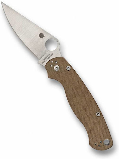Spyderco Paramilitary 2 Cuțit Maro în Husă