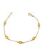 Paraxenies Women's Bracelet Chain Made of Silver Gold Plated with Zircon