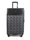 DKNY Großer Stoff-Reisekoffer Schwarz mit 4 Rädern