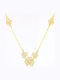 Ios Necklace With Flower Design In Gold Plated Silver With Zircon