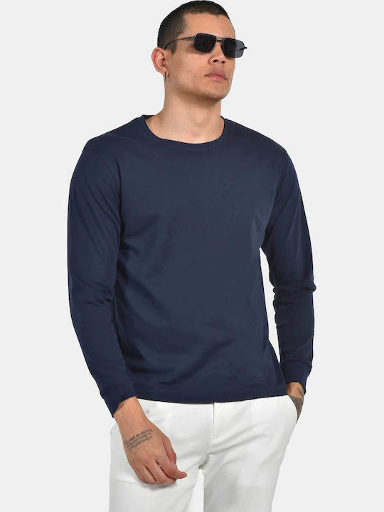 Berto Lucci Long Sleeve Blue Blouse