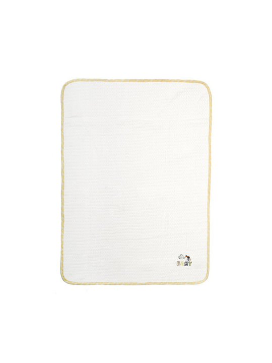 Dimcol Nursery Swaddling Blanket Stork Waffle W...