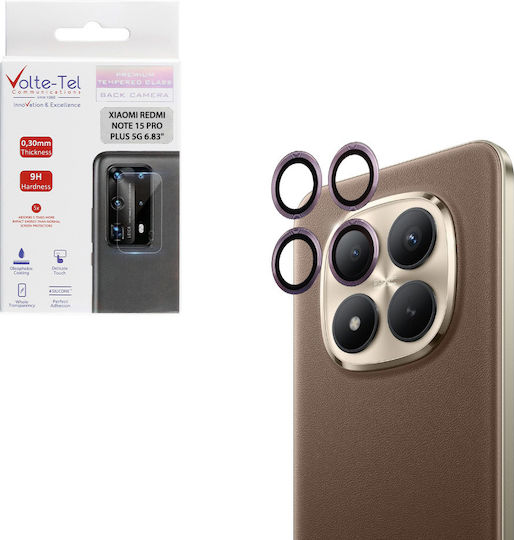 Volte-Tel Glass Cover Camera Protector Tempered Glass Purple for Xiaomi Redmi Note 15 Pro Plus 5g