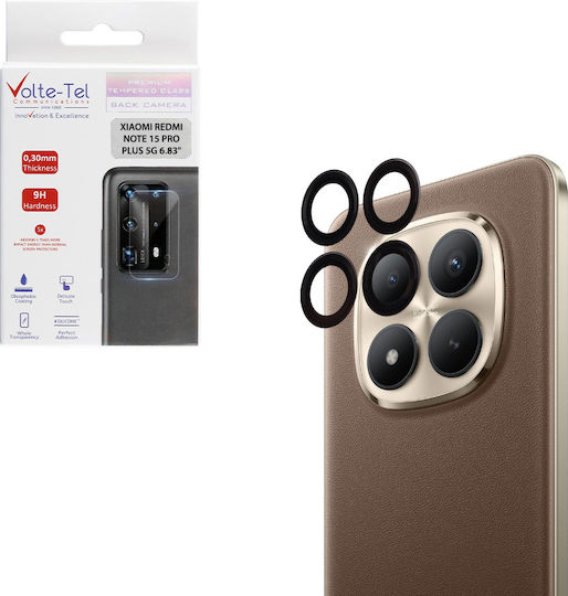 Volte-Tel Glass Cover Camera Protector Tempered Glass Black for Xiaomi Redmi Note 15 Pro Plus 5g