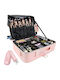 Textile Travel Bag Cosmetics Tecos Dimensions 40x29x13 Cm Double Zipper Multiple Compartments Pink