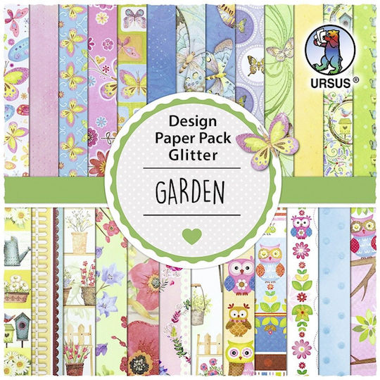 Χαρτι Ursus 15x15/190gr Origami Garden 25φ