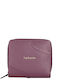 Small Leather Women's Wallet with RFID Purple