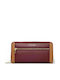 Large Leather Women's Wallet with RFID Burgundy