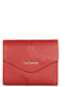 Kleines Leder Damenbrieftasche mit RFID Rot