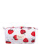 Handmade Cotton Toiletry Bag Strawberry Amaryllis Slippers Greek Made