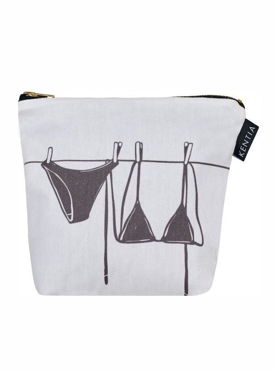 Fabric Toiletry Bag Bolsalino 262 22x18 White-grey Kentia