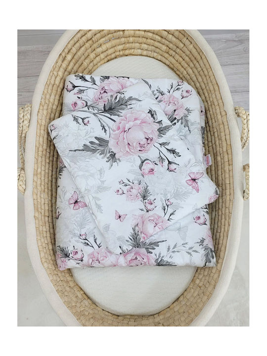 Newborn Подредба Одеяло За Количка Розово 75x100см