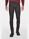 Men's Trousers Elastic Regular Fit Brown