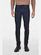Herrenhose Elastisch Regulär Passform Marineblau