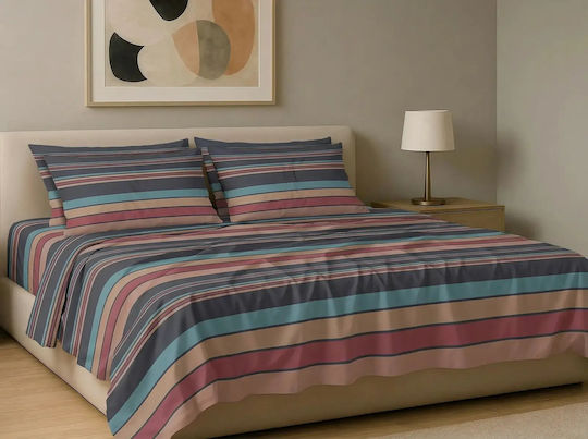 Σετ King Size 6τμχ 180x200+35εκ. με Λάστιχο 6