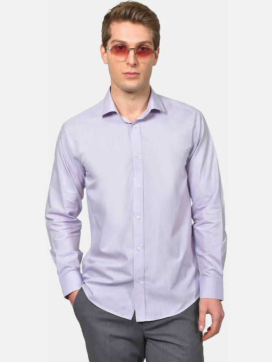 Cămașă cu Mânecă Lungă, Croială Regular Fit, Lila