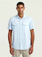 Short Sleeve Shirt in Narrow Fit Light Blue