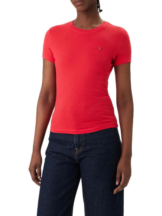 Tommy Hilfiger Γυναικείο T-shirt Κόκκινο