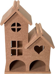 Holzhandwerksdekoration Haus MDF Fenster Öffnung 10x20x27cm